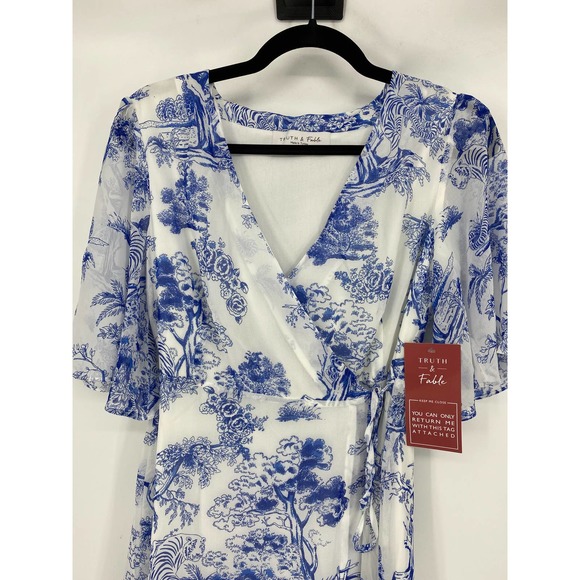 TRUTH & FABLE Maxi Wrap Dress Tiger Print NEW - Picture 6 of 10